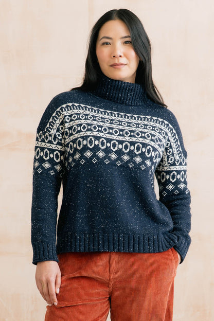 Fleck Knit Fair Isle Easel Jumper