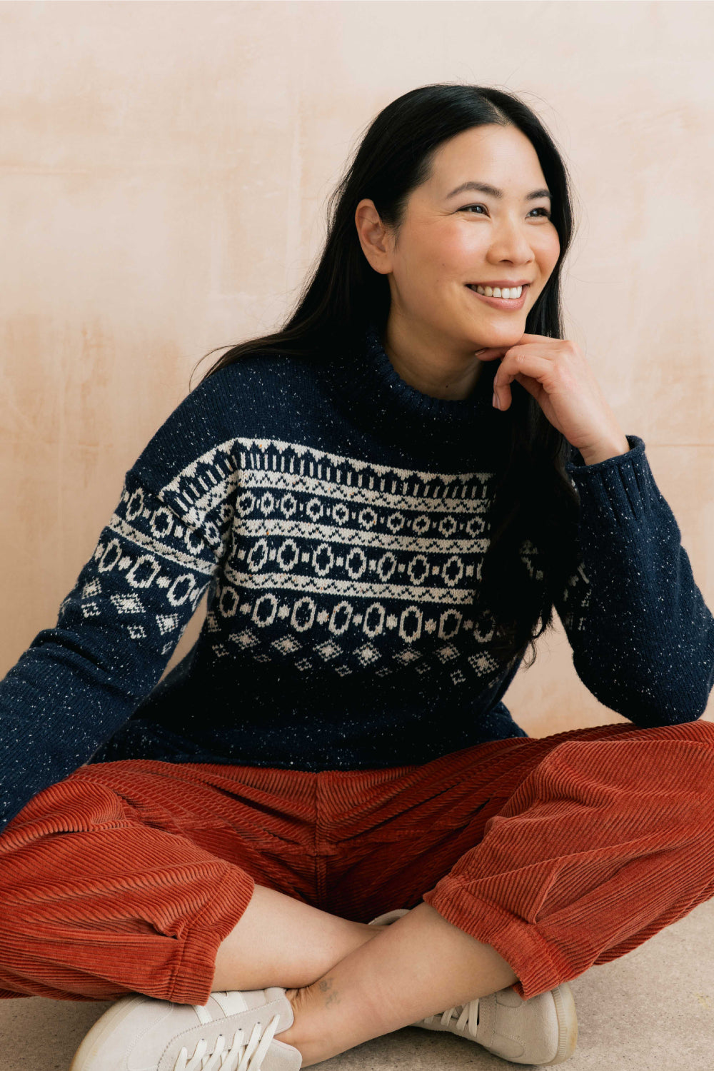 Fleck Knit Fair Isle Easel Jumper
