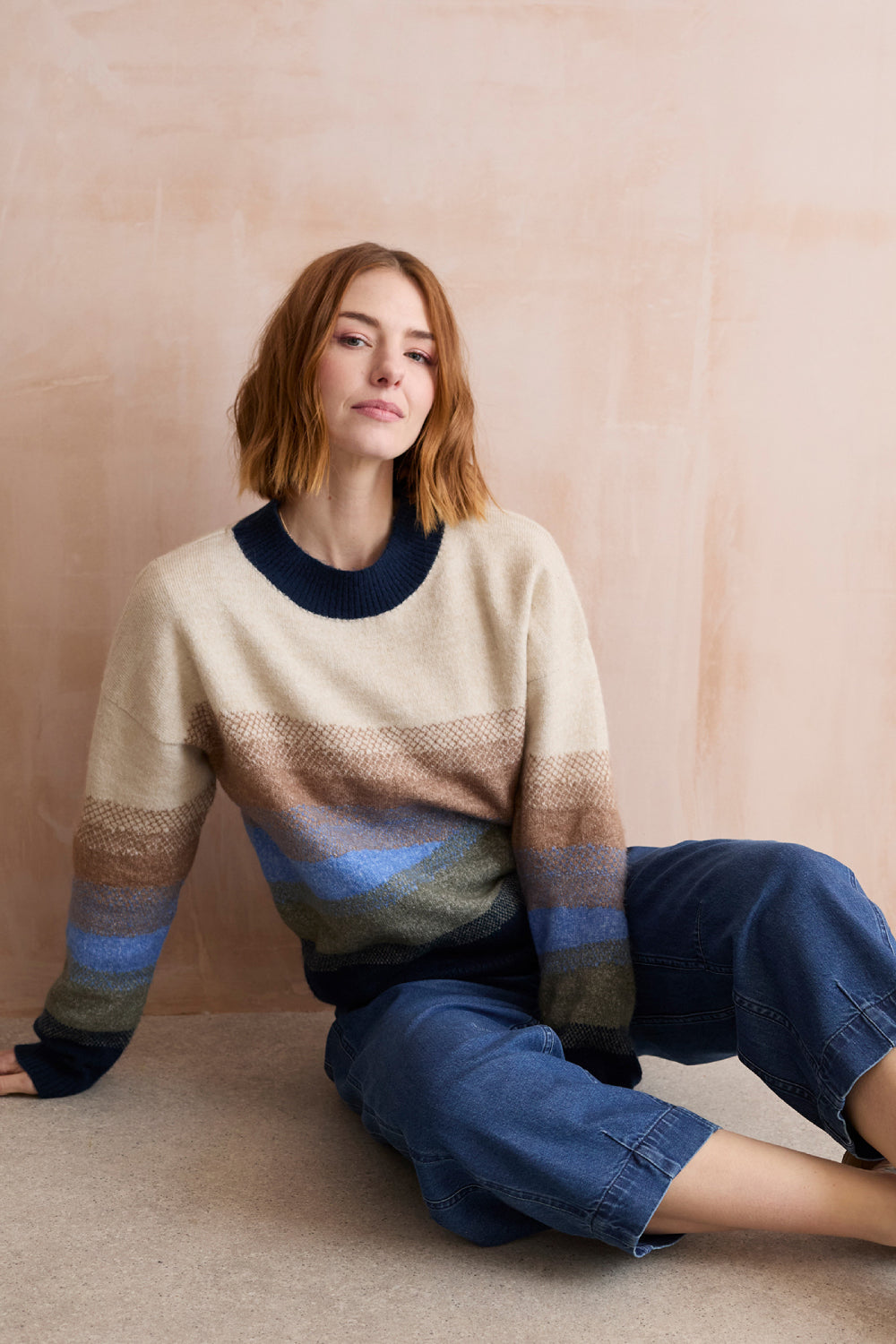 Block Knit Artist Jumper