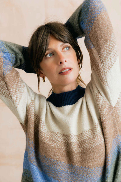 Block Knit Artist Jumper