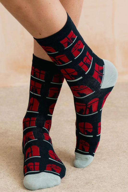 Window Cats Socks