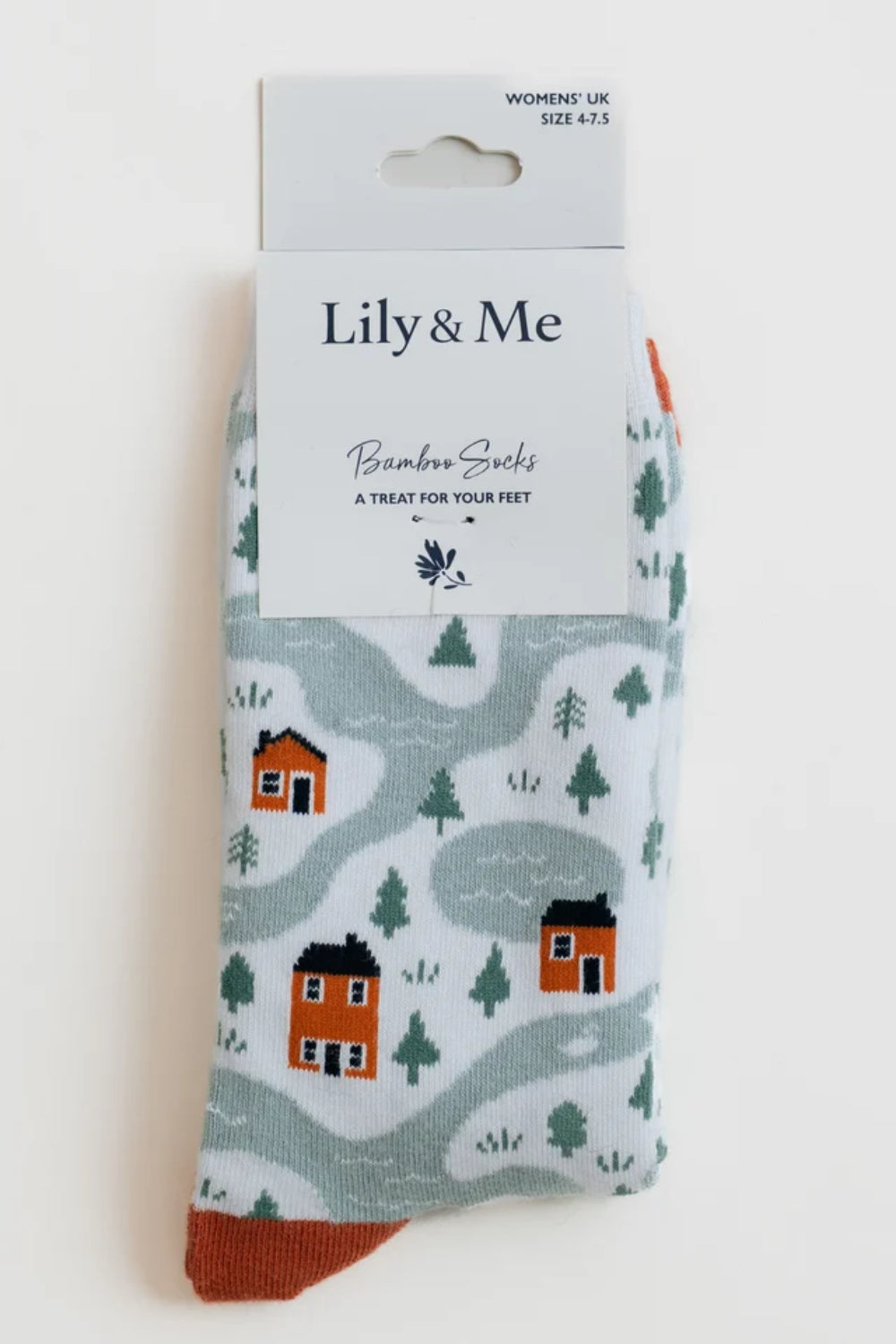 Snowy Riverbank Socks