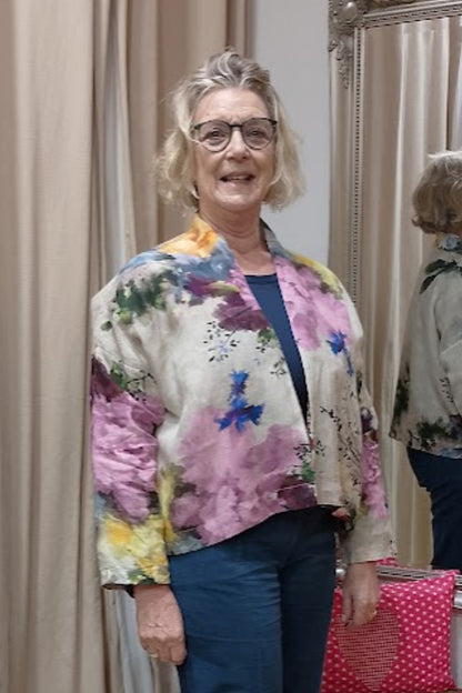 Linen Floral YC202  Reversible Jacket