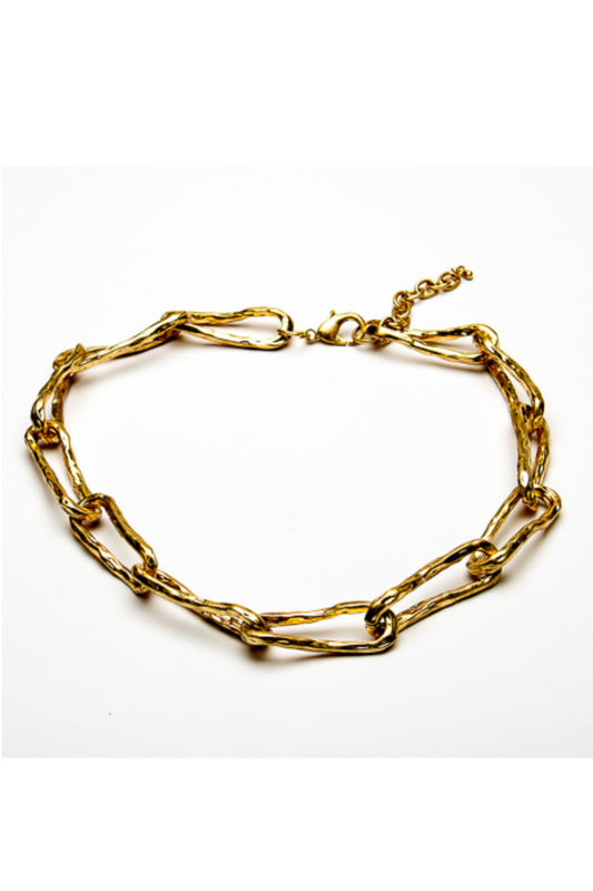 Short Mis-Shaped Chain Link Necklace