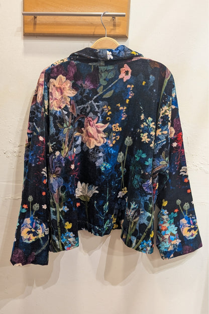 YC21-81 Floral Check Velvet Jacket