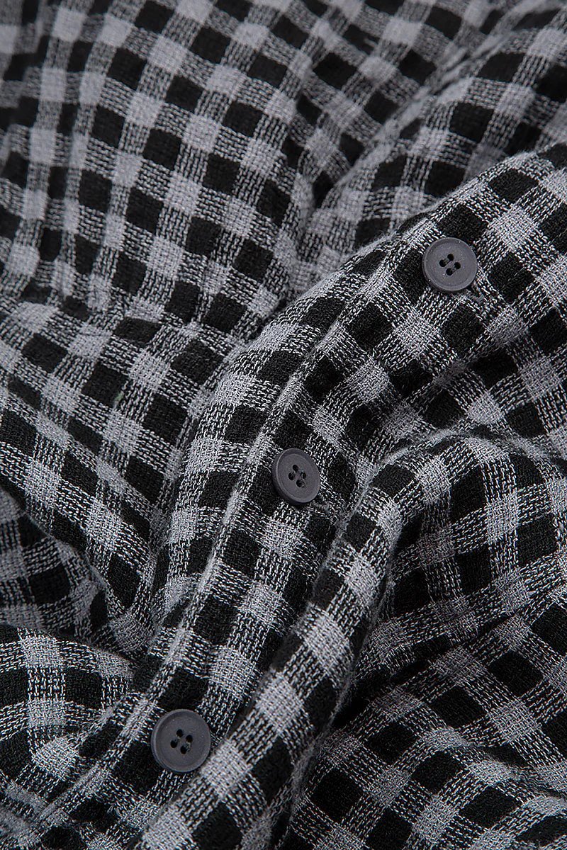 Grizas Woven Linen Plaid 7658 Jacket Purple 