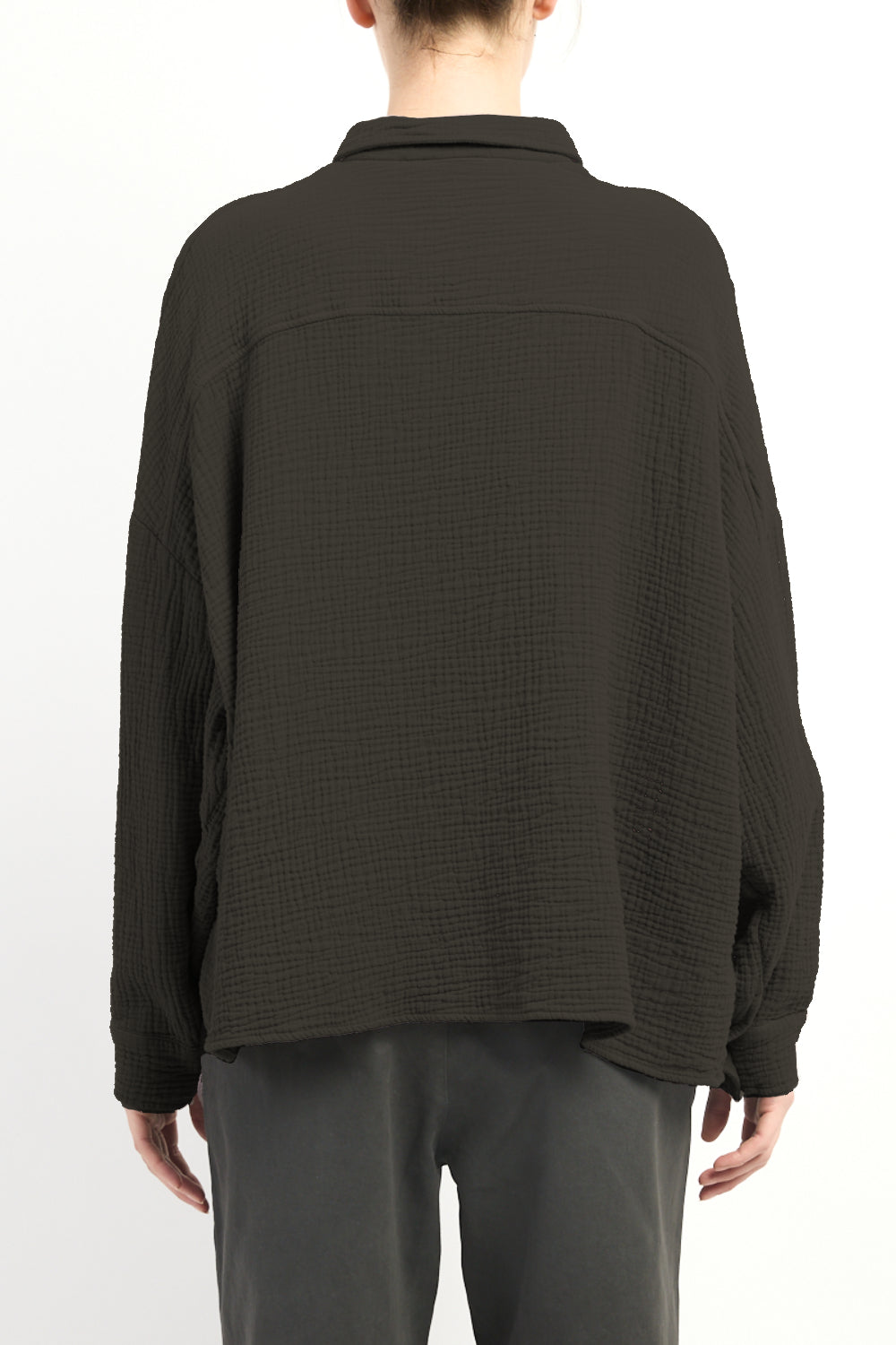 Boxy Shape Gauze Shirt