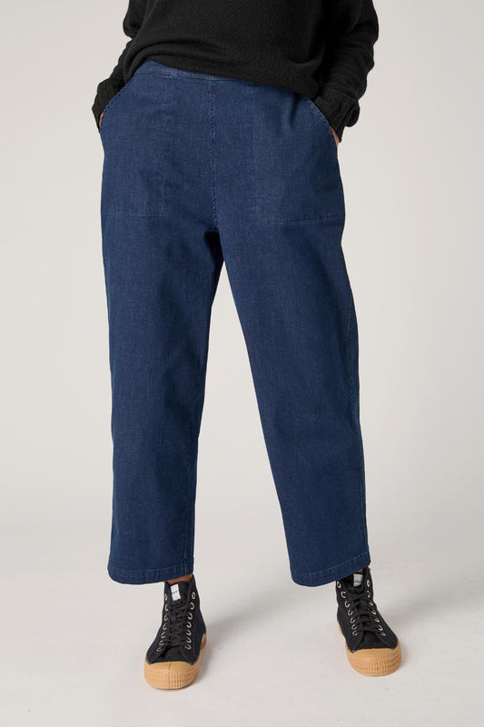 Stretch Denim Slim Trousers