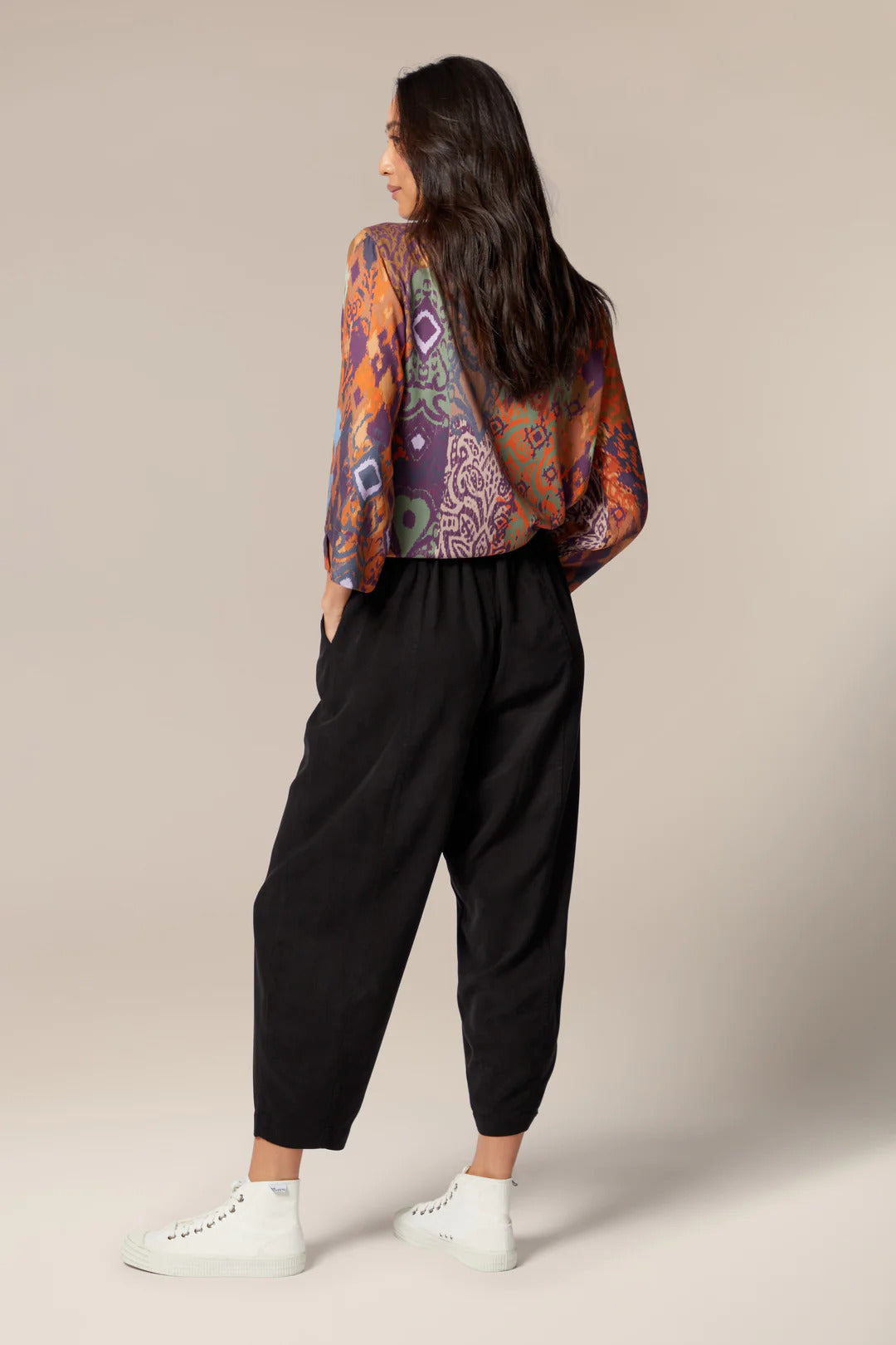Sahara Ponte Bubble Trousers Black Black