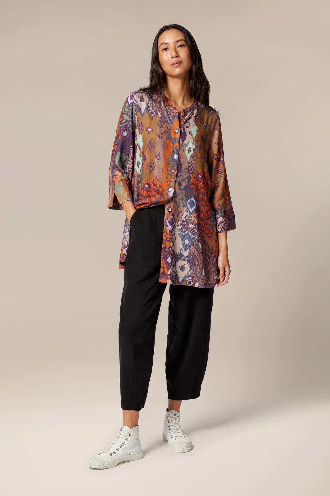 Sahara Ponte Bubble Trousers Black Black