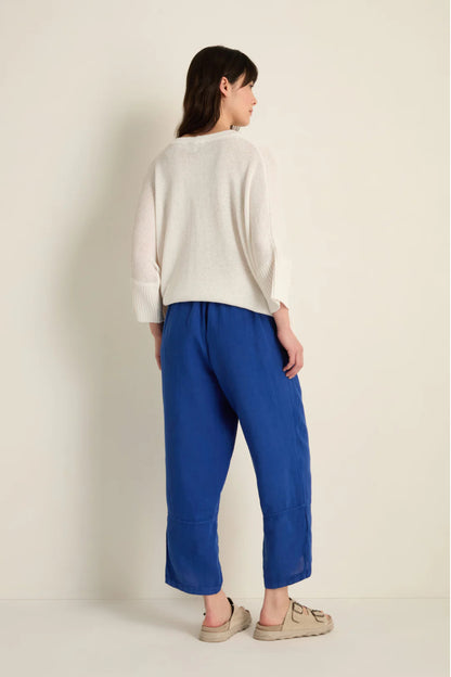 Linen Bubble Tulip Hem Trousers