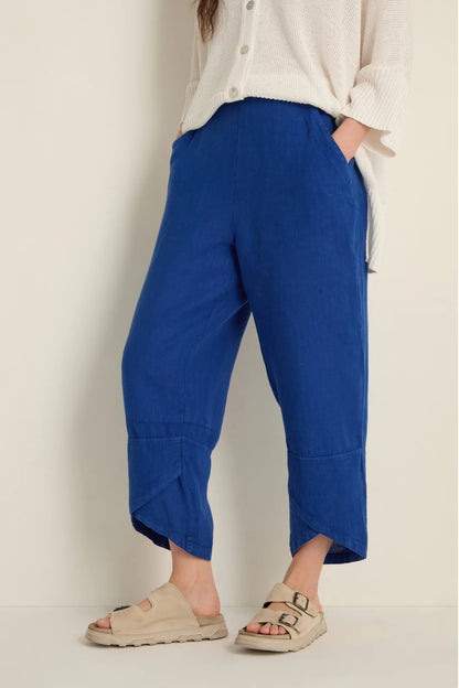 Linen Bubble Tulip Hem Trousers