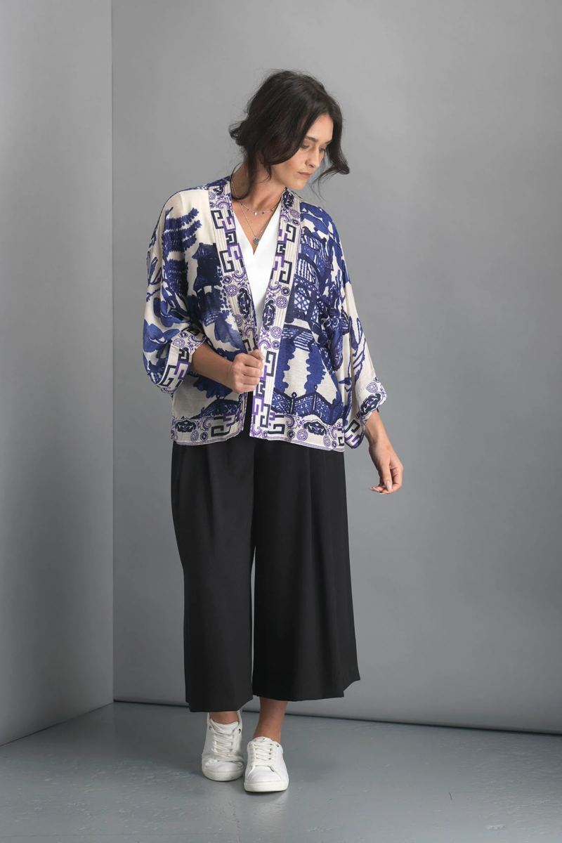 One Hundred Stars Giant Willow Kimono Blue