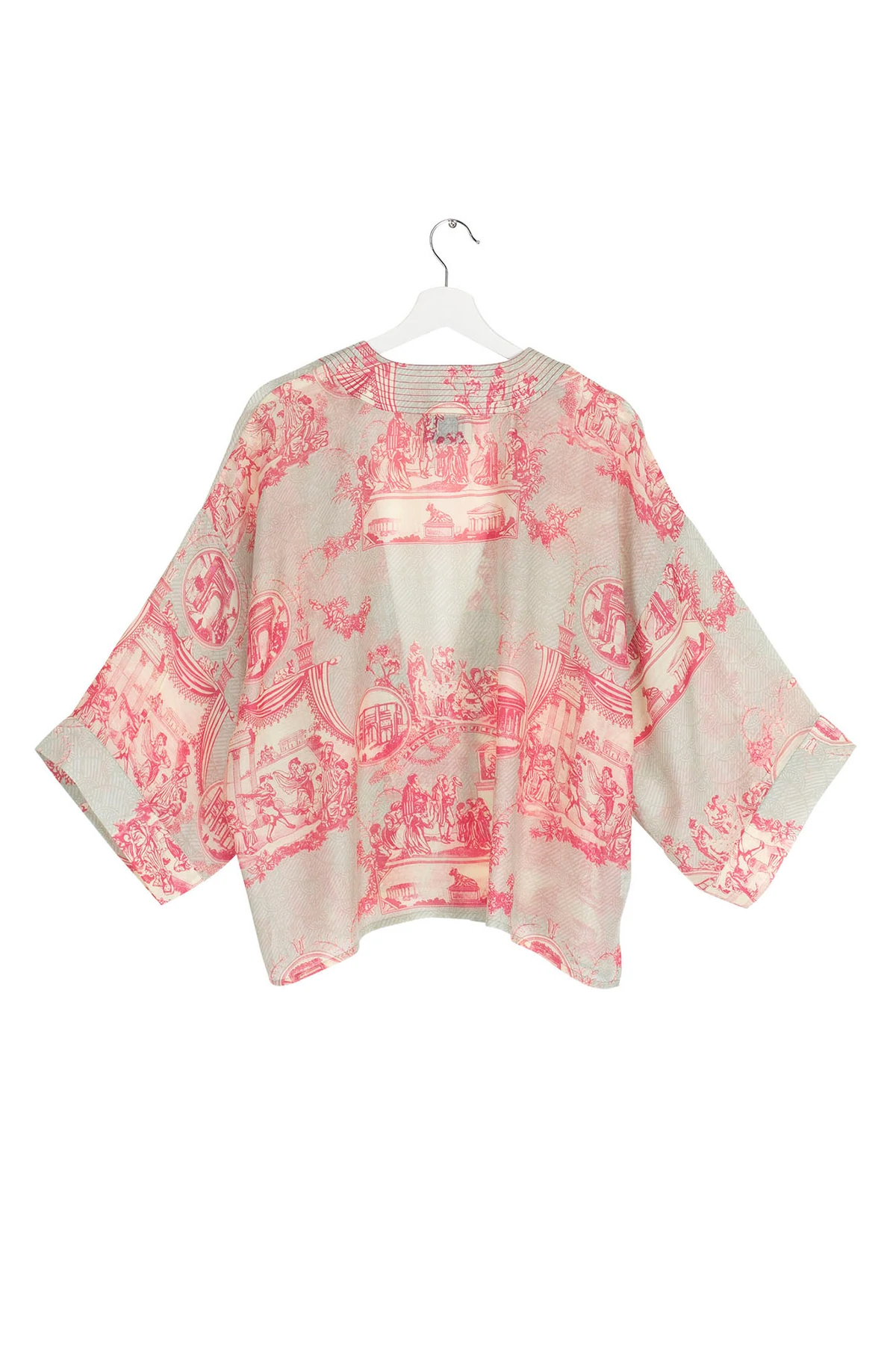 One Hundred Stars Ancient Columns Kimono Pink