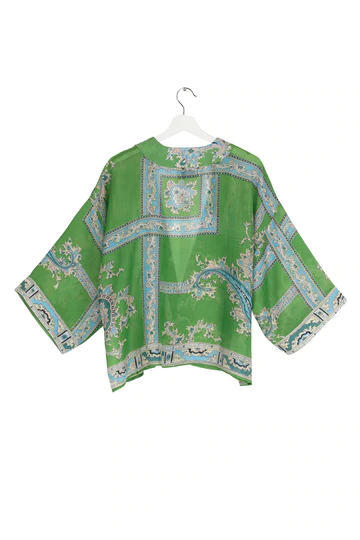 One Hundred Stars Handkerchief Kimono Green