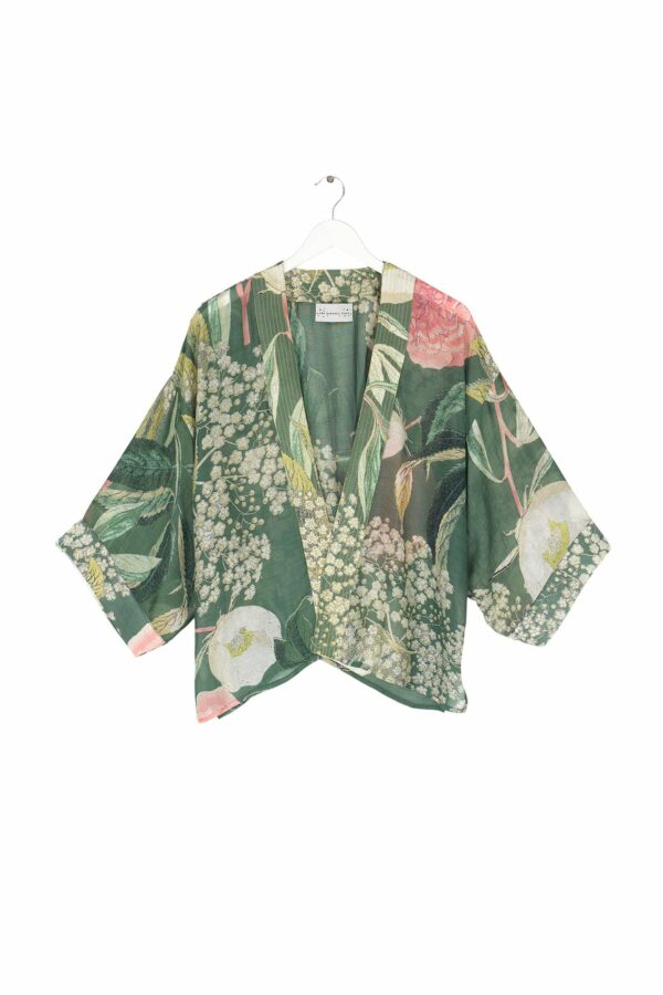One Hundred Stars Kew Elderflower Green Kimono 