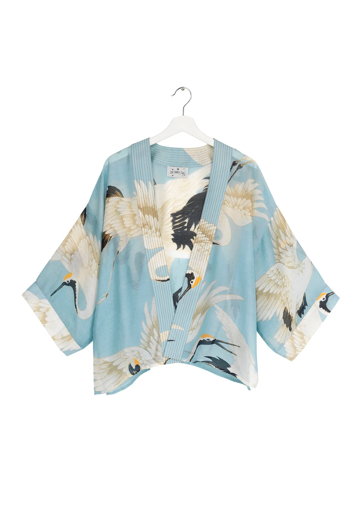 One Hundred Stars Stork Kimono Sky Blue