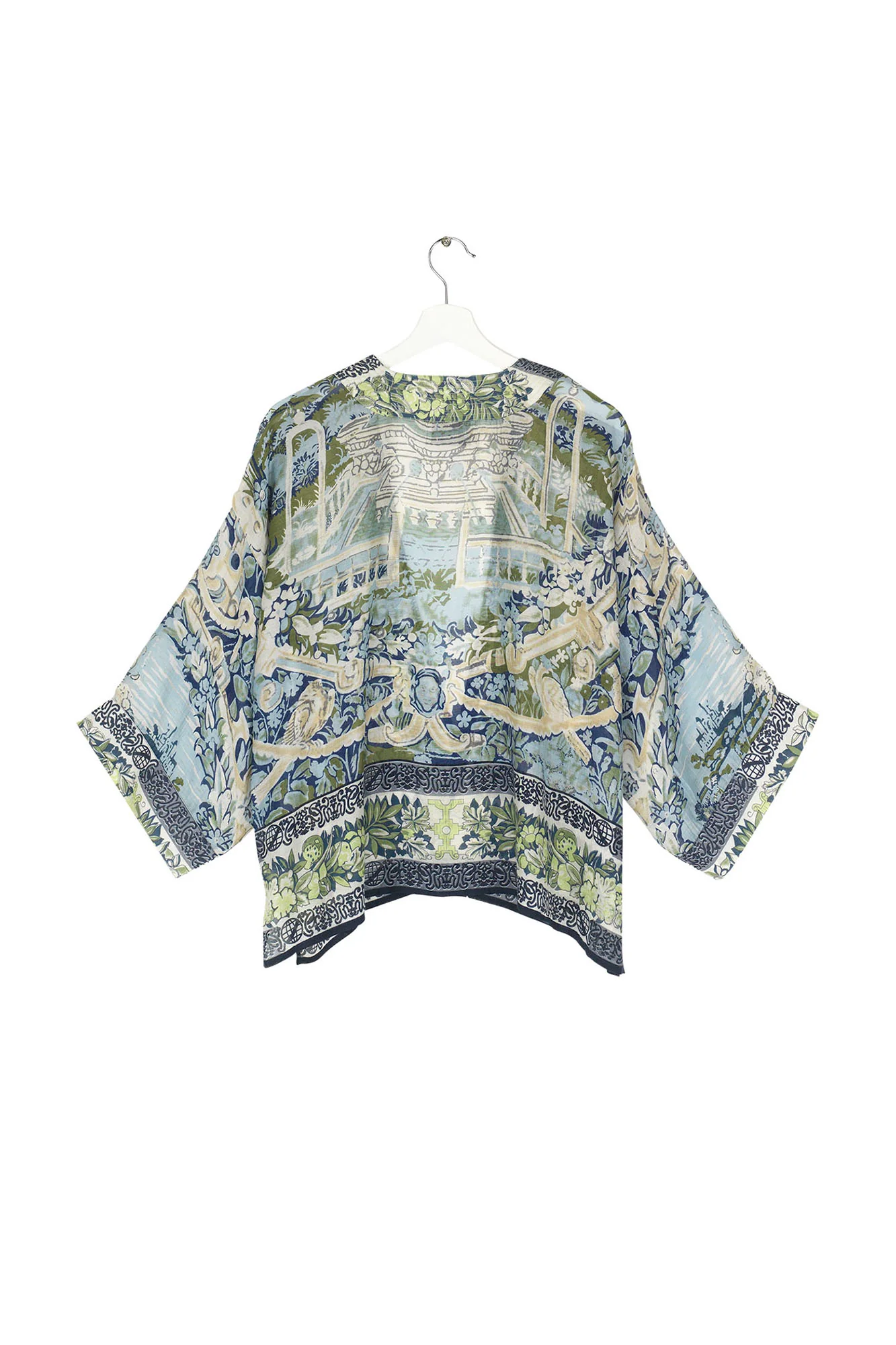 One Hundred Stars Tapestry Sea Kimono Blue 