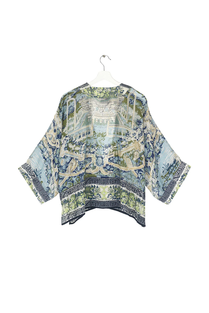 One Hundred Stars Tapestry Sea Kimono Blue 