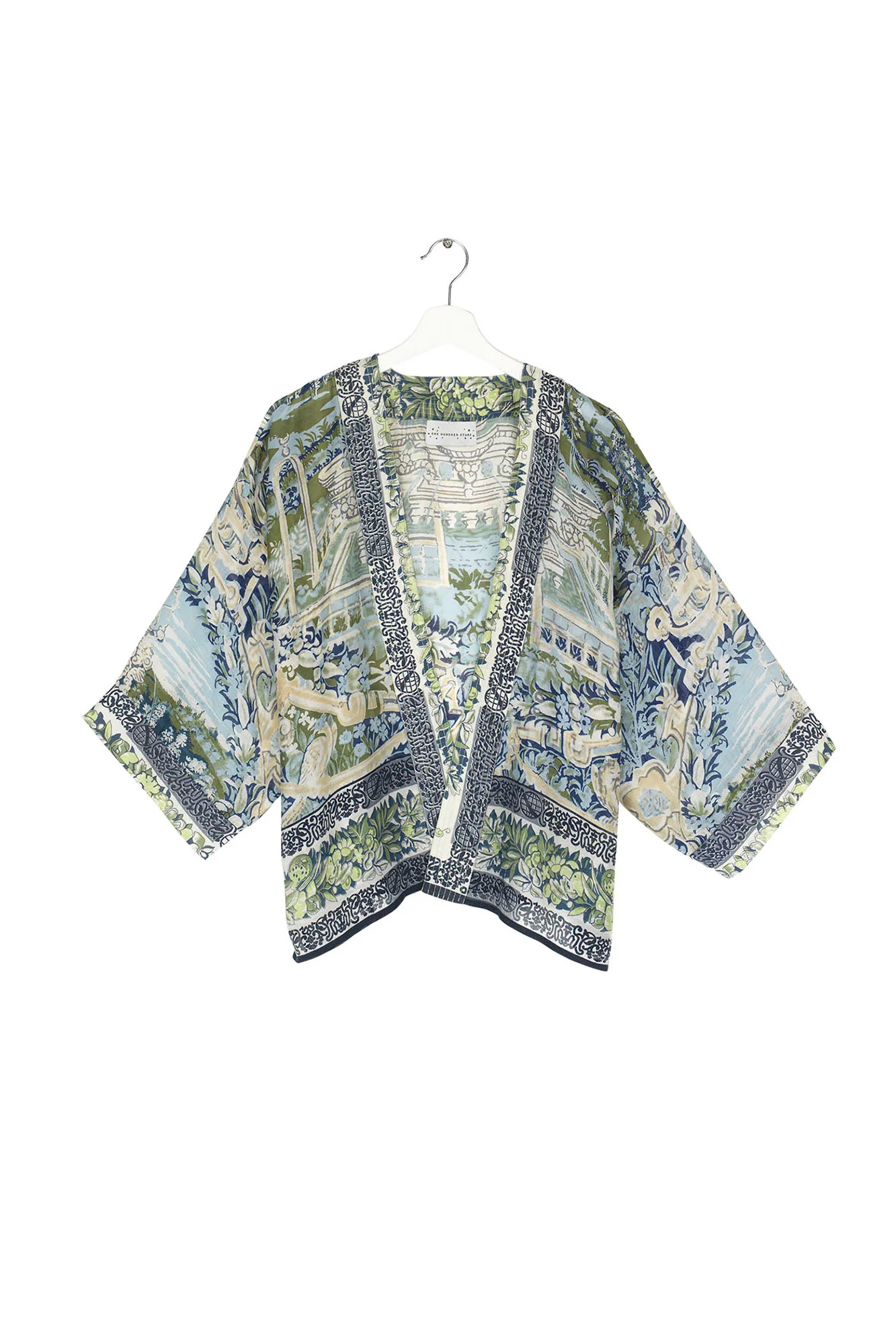 One Hundred Stars Tapestry Sea Kimono Blue 