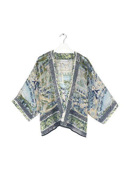 One Hundred Stars Tapestry Sea Kimono Blue 