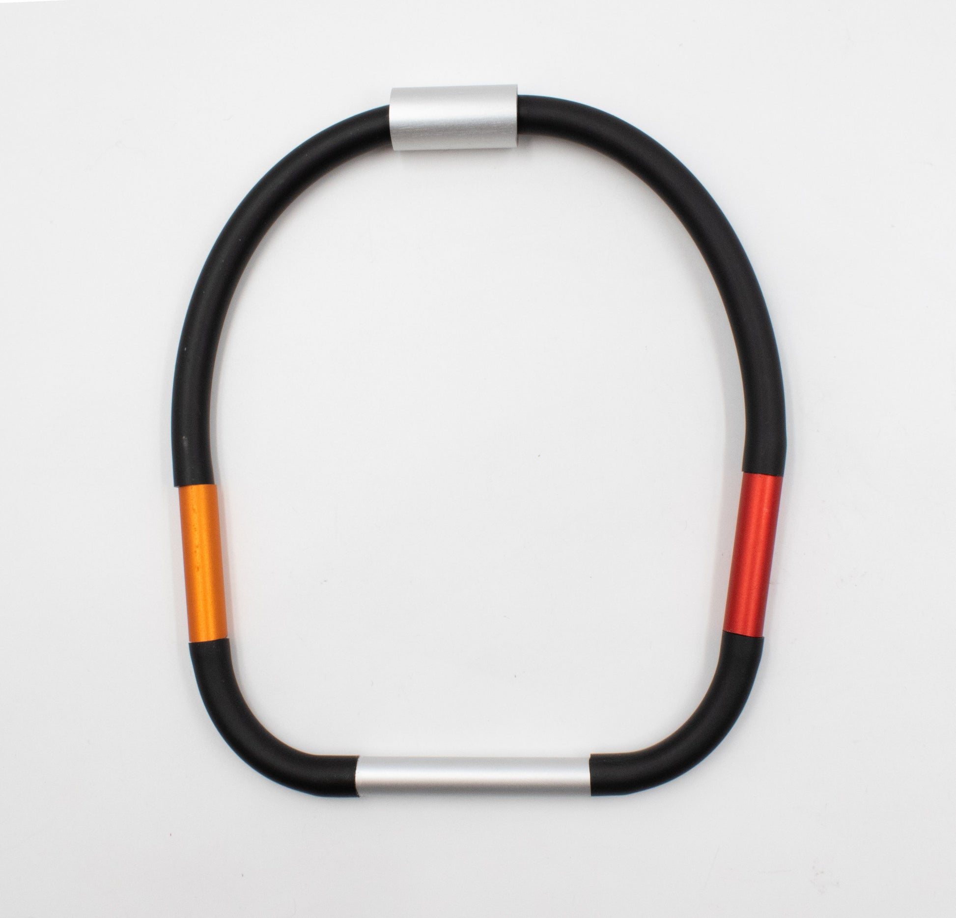 Christina Brampti K2242 Rubber and Aluminium Necklace Red