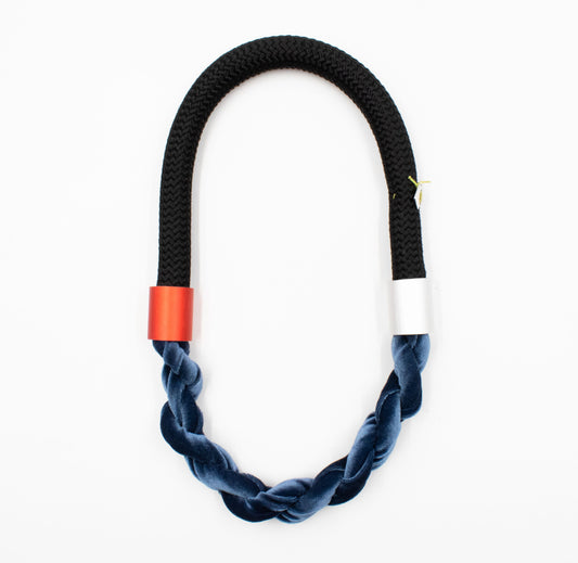 Christina Brampti K2232 Velvet Cord Necklace Blue