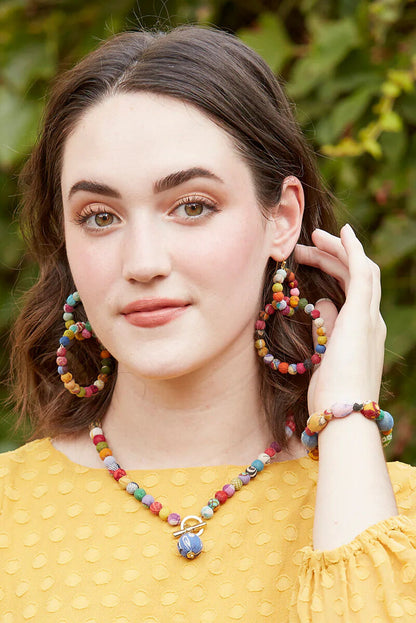 Just Trade Kantha Classic Toggle Necklace