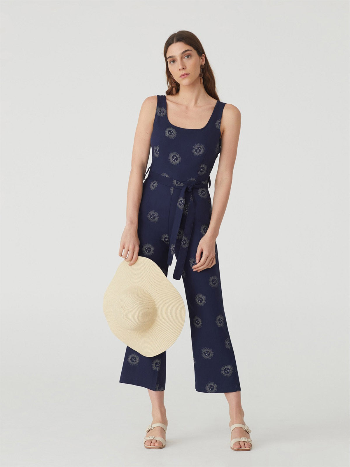 Nice Things Sun Faces Print Jumpsuit