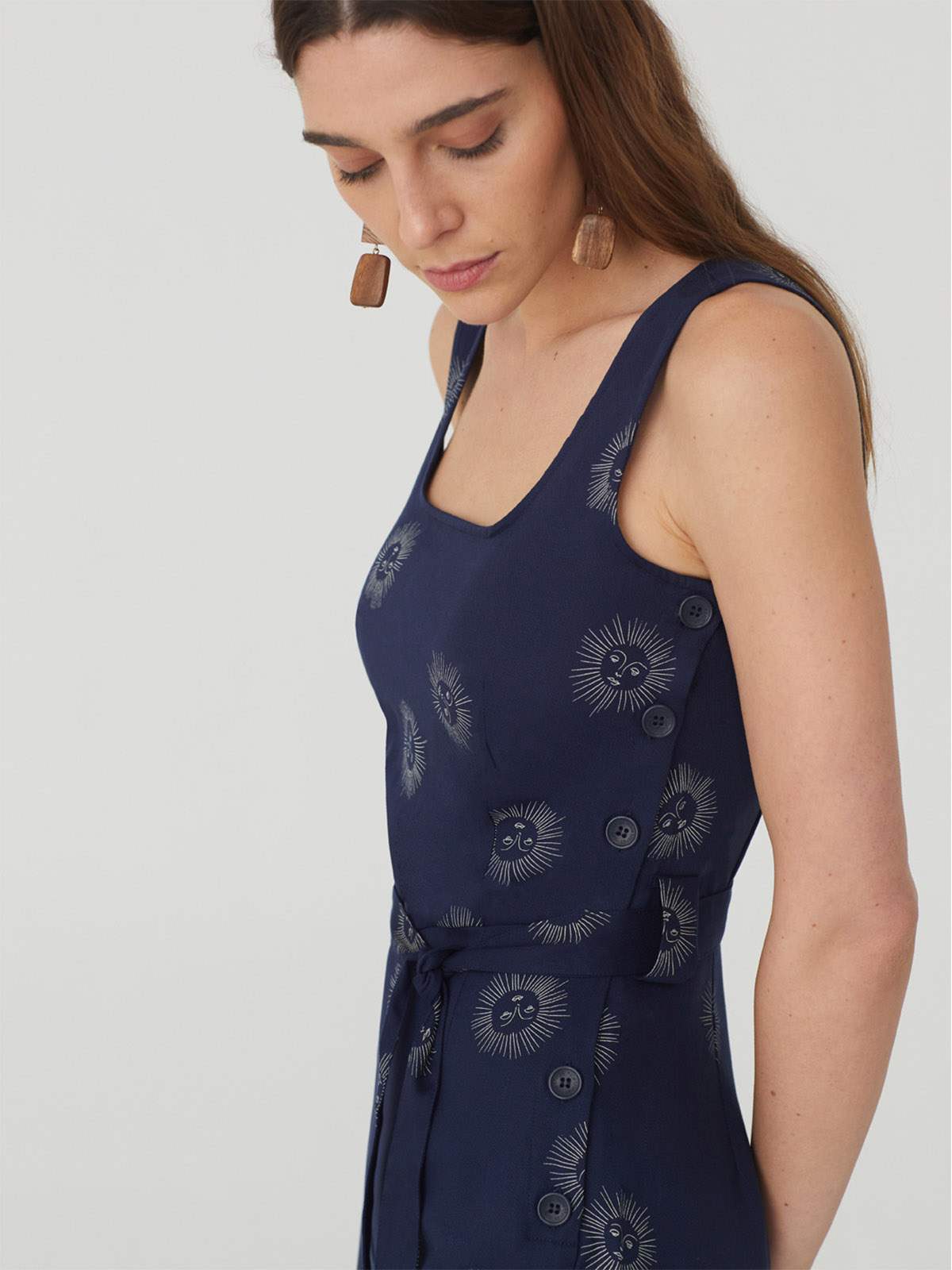 Nice Things Sun Faces Print Jumpsuit