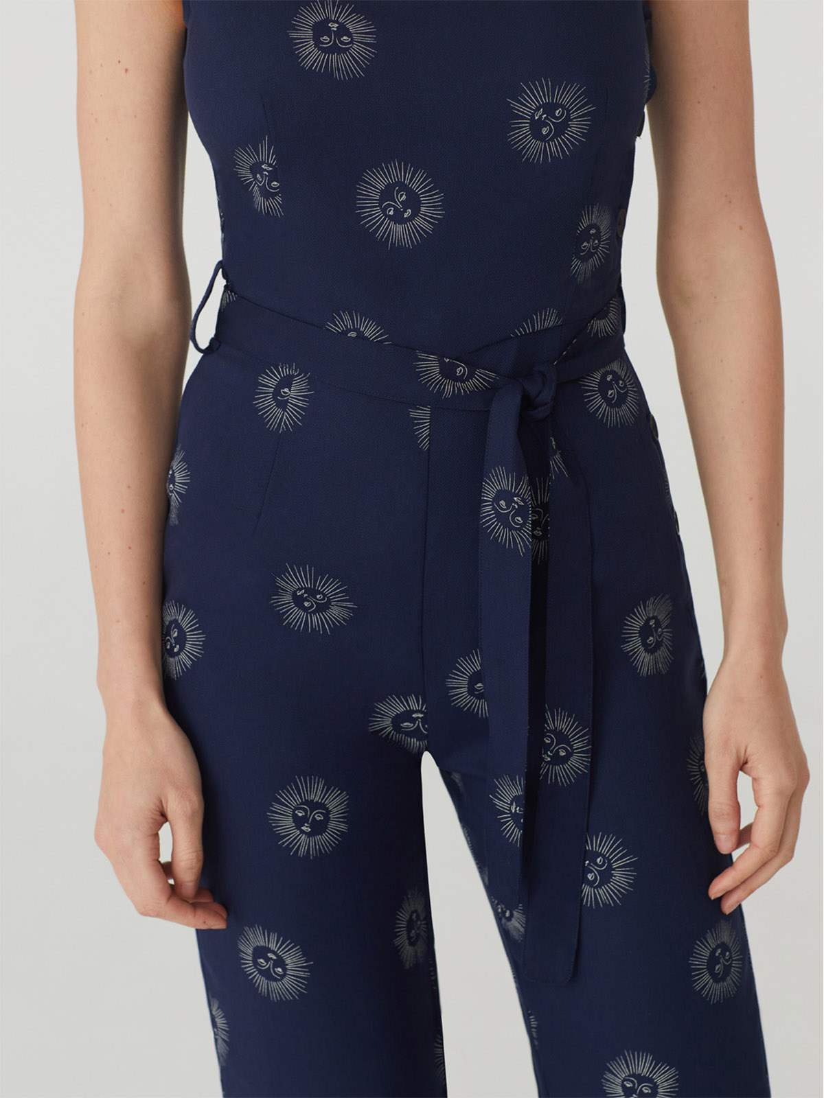 Nice Things Sun Faces Print Jumpsuit