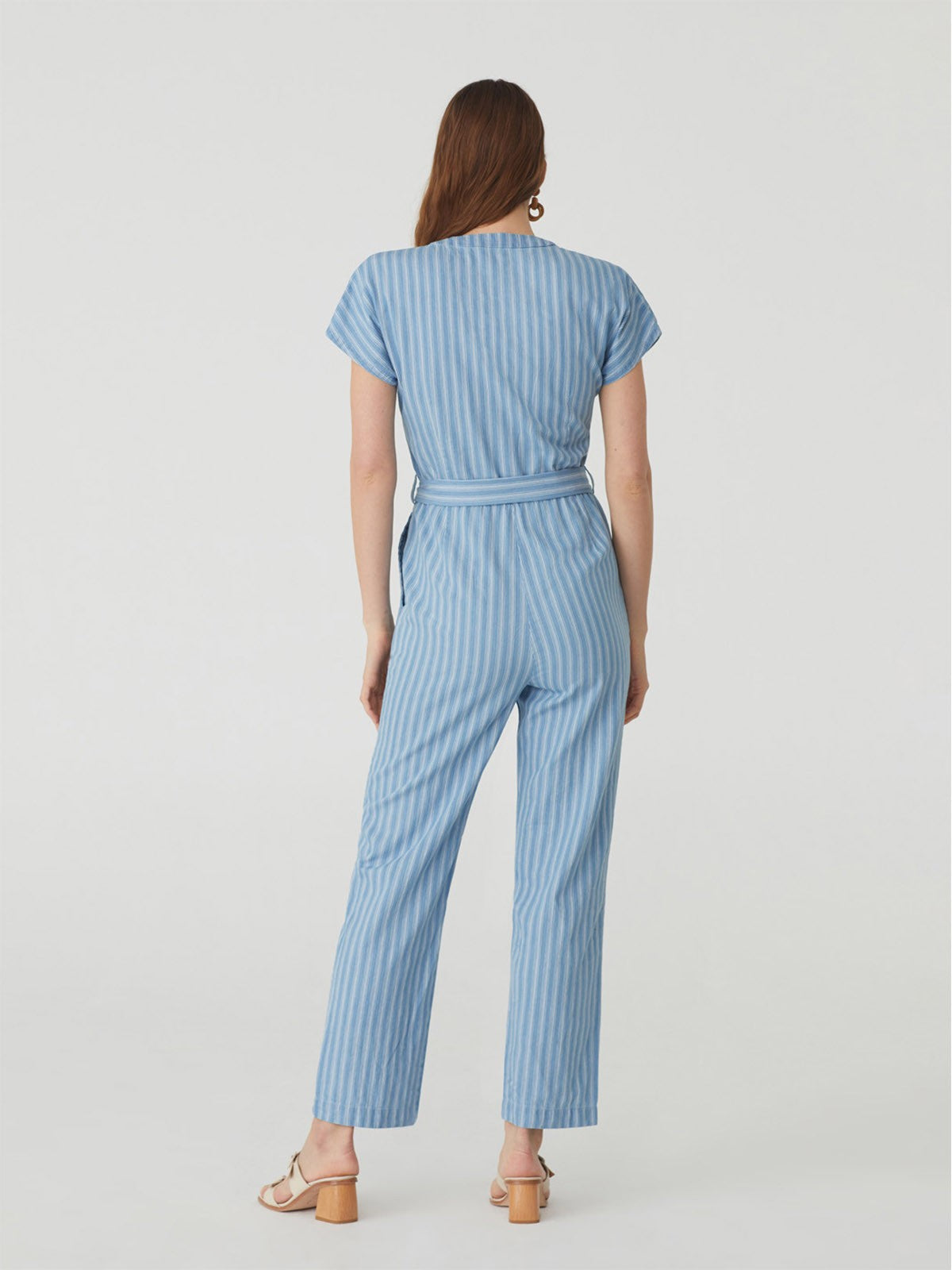 Nice Things Striped Denim Jumpsuit