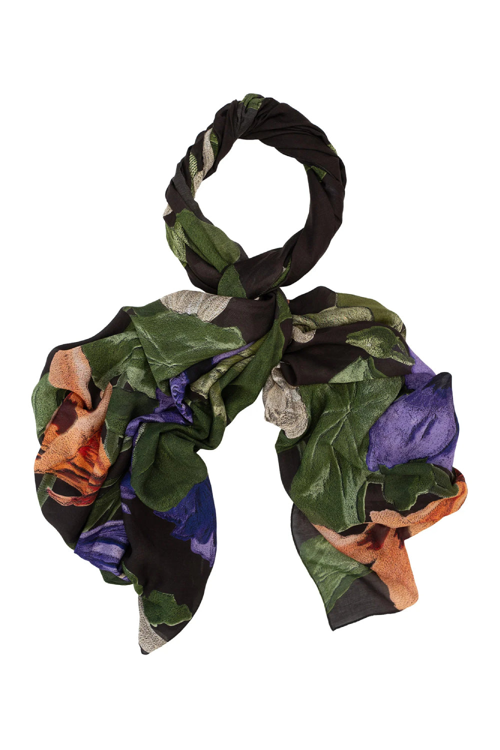 Nasturium Black Scarf