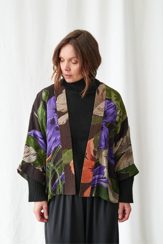 Nasturium Black Kimono