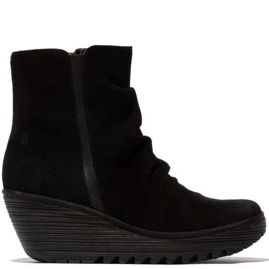 Fly London Yopa Boot Oil Suede Black