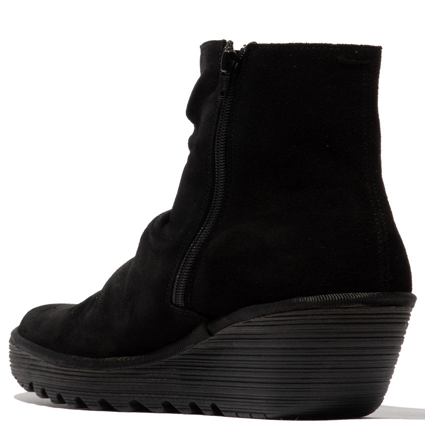 Fly London Yopa Boot Oil Suede Black Black