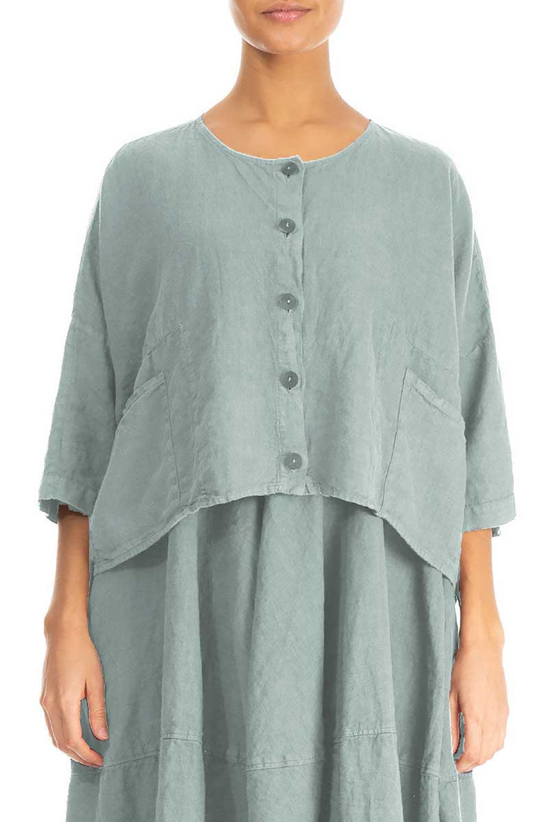 Grizas Boxy Linen 71170 Jacket Pistachio