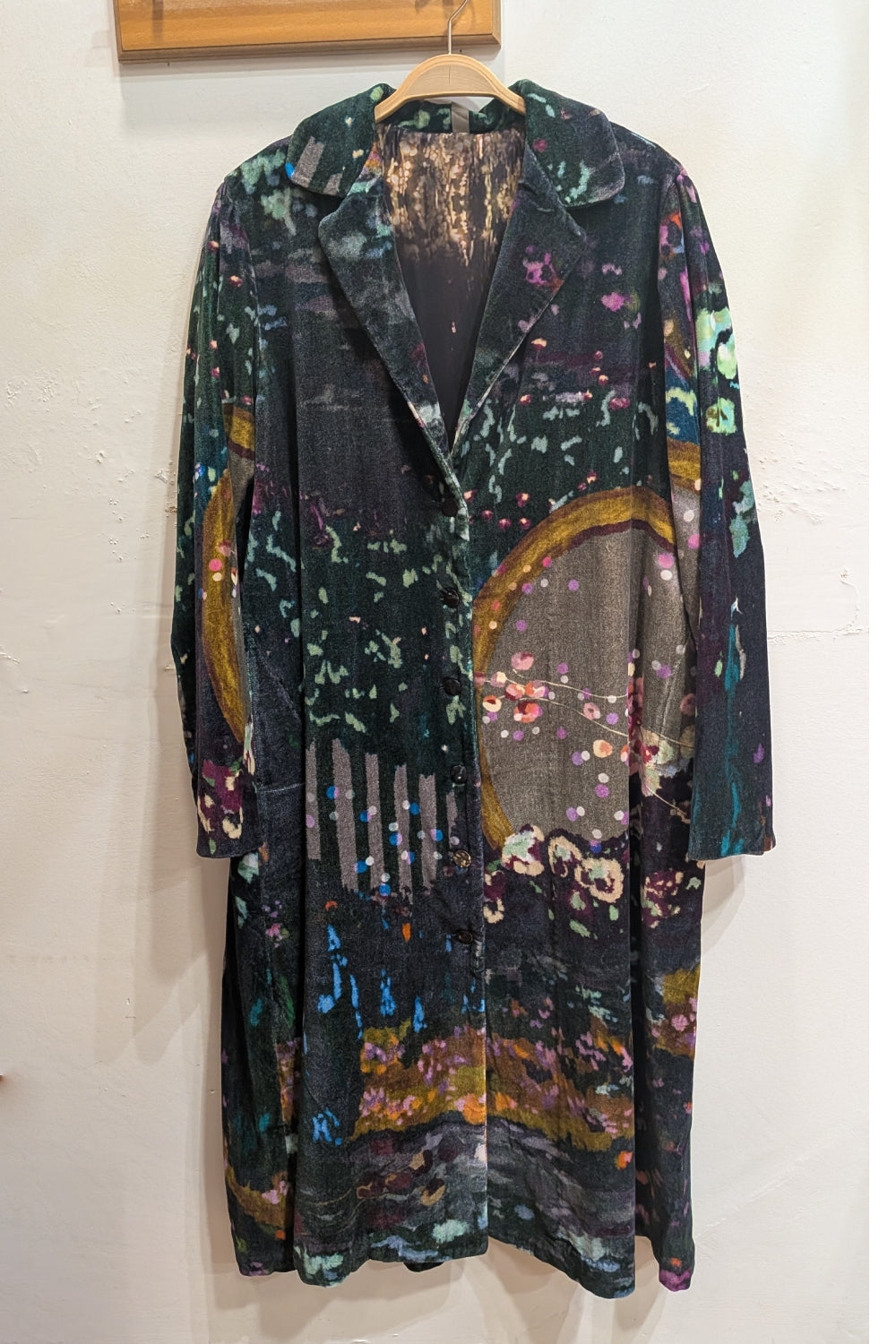 YC21-42 Cotton Velvet Winter Flower Coat
