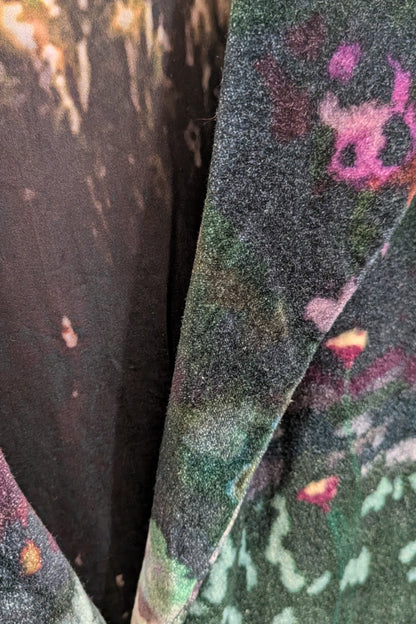 YC21-42 Cotton Velvet Winter Flower Coat