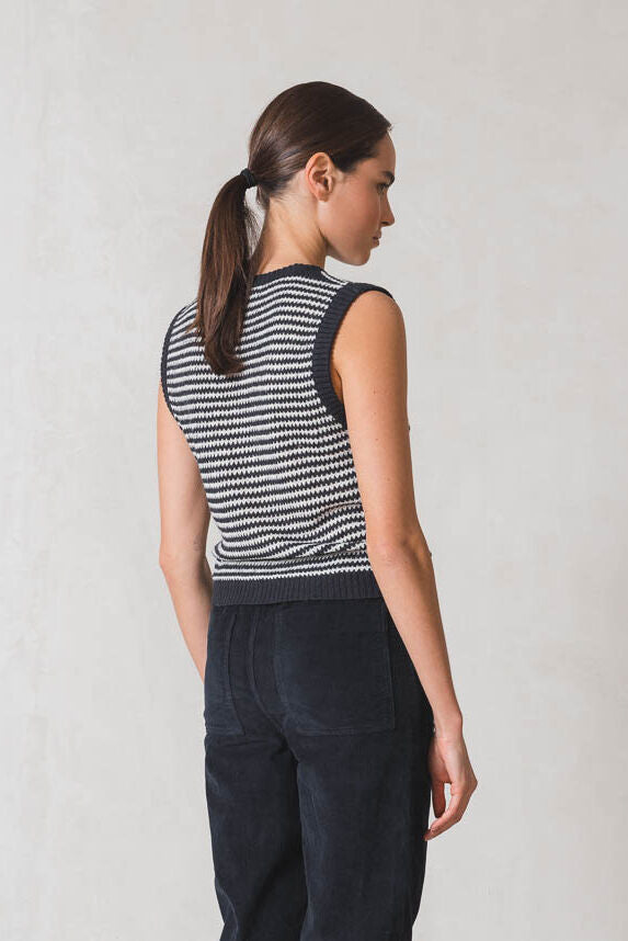 Indi & Cold Marino Zig Zag Tank Top Blue Blue