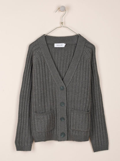 Indi & Cold Recycled Polyester Green Cardigan