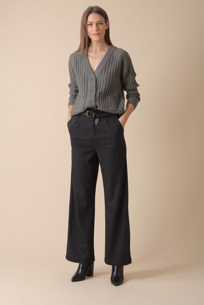 Indi & Cold Recycled Polyester Green Cardigan