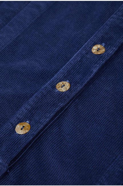 Sahara Cotton Babycord Shirt Dress Indigo