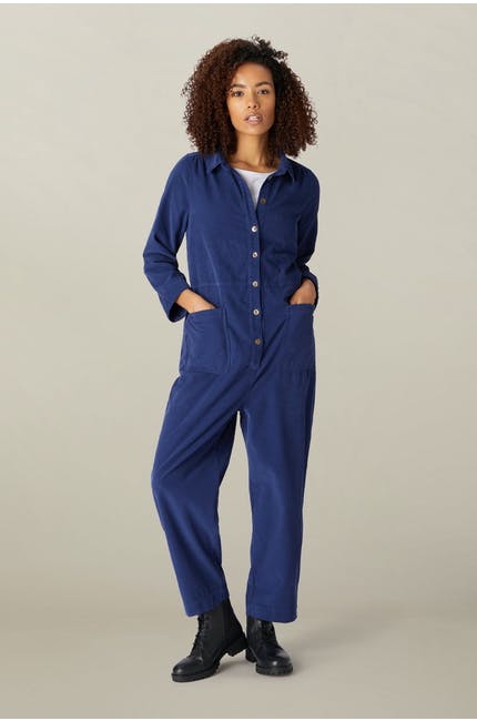 Sahara Cotton Babycord Jumpsuit Indigo