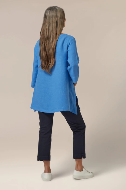 Sahara Linen Pocket Detail Tunic Sky