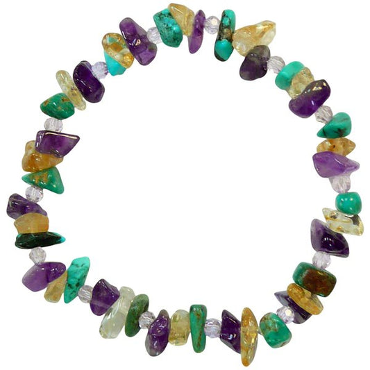 Lotus Feet Mixed Chip Bracelet Purple