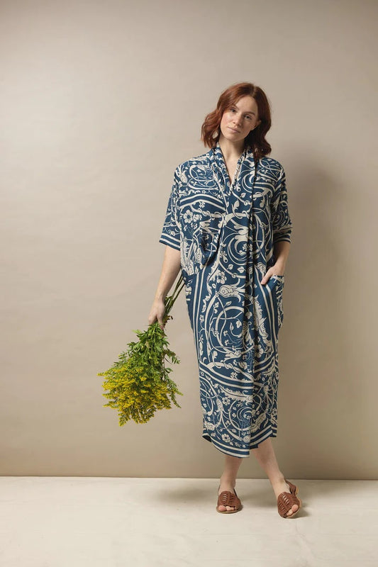 One Hundred Stars Rachel Dress Jaipur Blue Blue