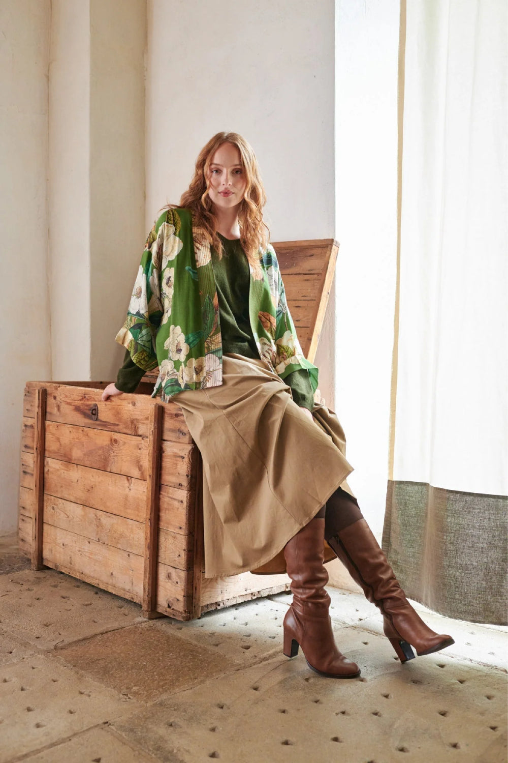 Rhodelia Green Kimono