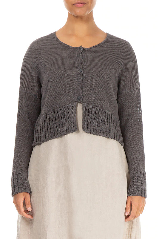 Grizas Linen 66123 Cardigan Brown Grey