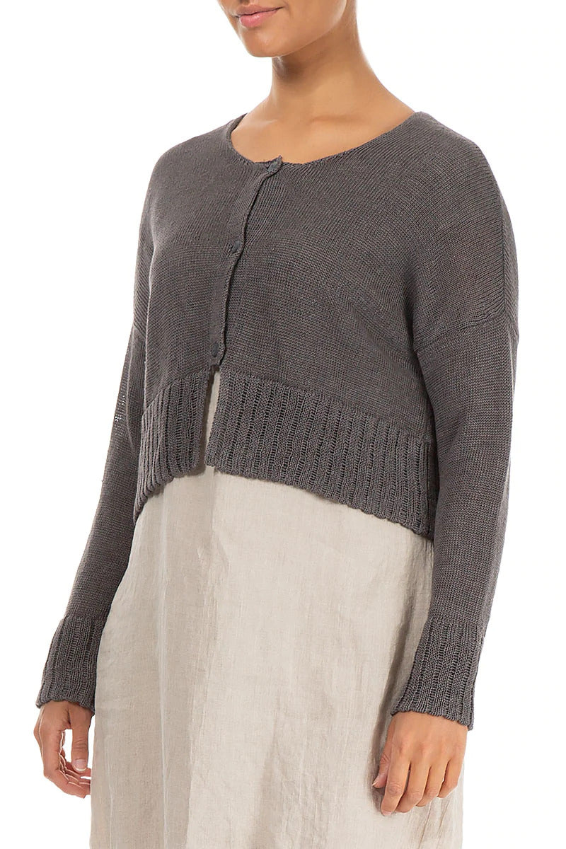 Grizas Linen 66123 Cardigan Brown Grey